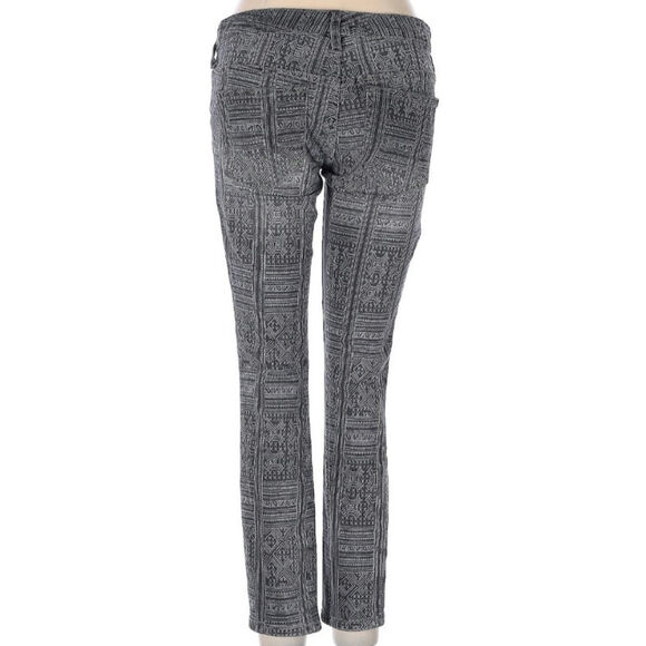 Free People Batik Isla Tribal Aztec Size 27 Skinny Jeans - Picture 4 of 10